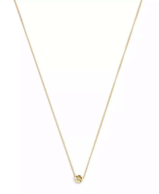 Faux Cultivated Pearl Signature Tea Rose Pendant Necklace