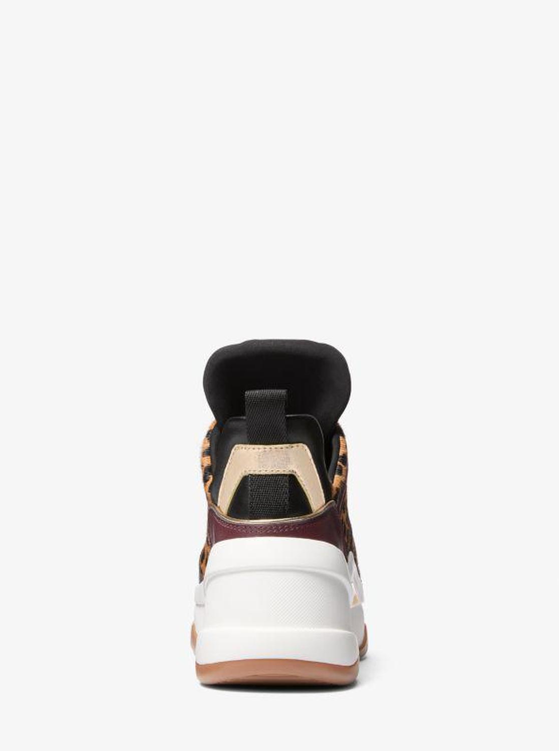 Olympia Leopard Print Calf Hair Trainer