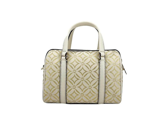 Women's Duffle Crossbody Handbag In Pale Gold Multi