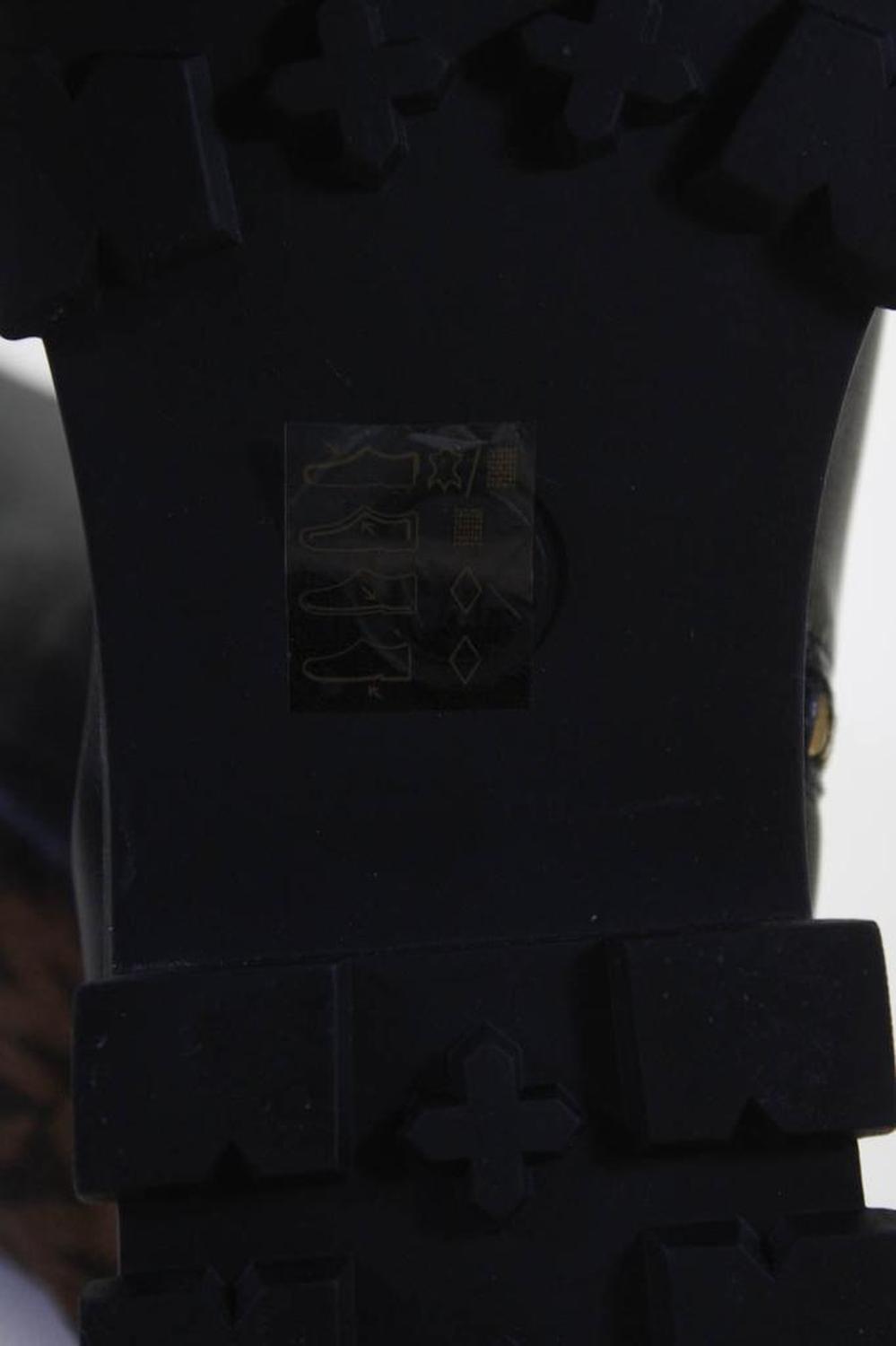 Michael Michael Kors Womens Black/Brown Leather RIDLEY BOOTS Shoes