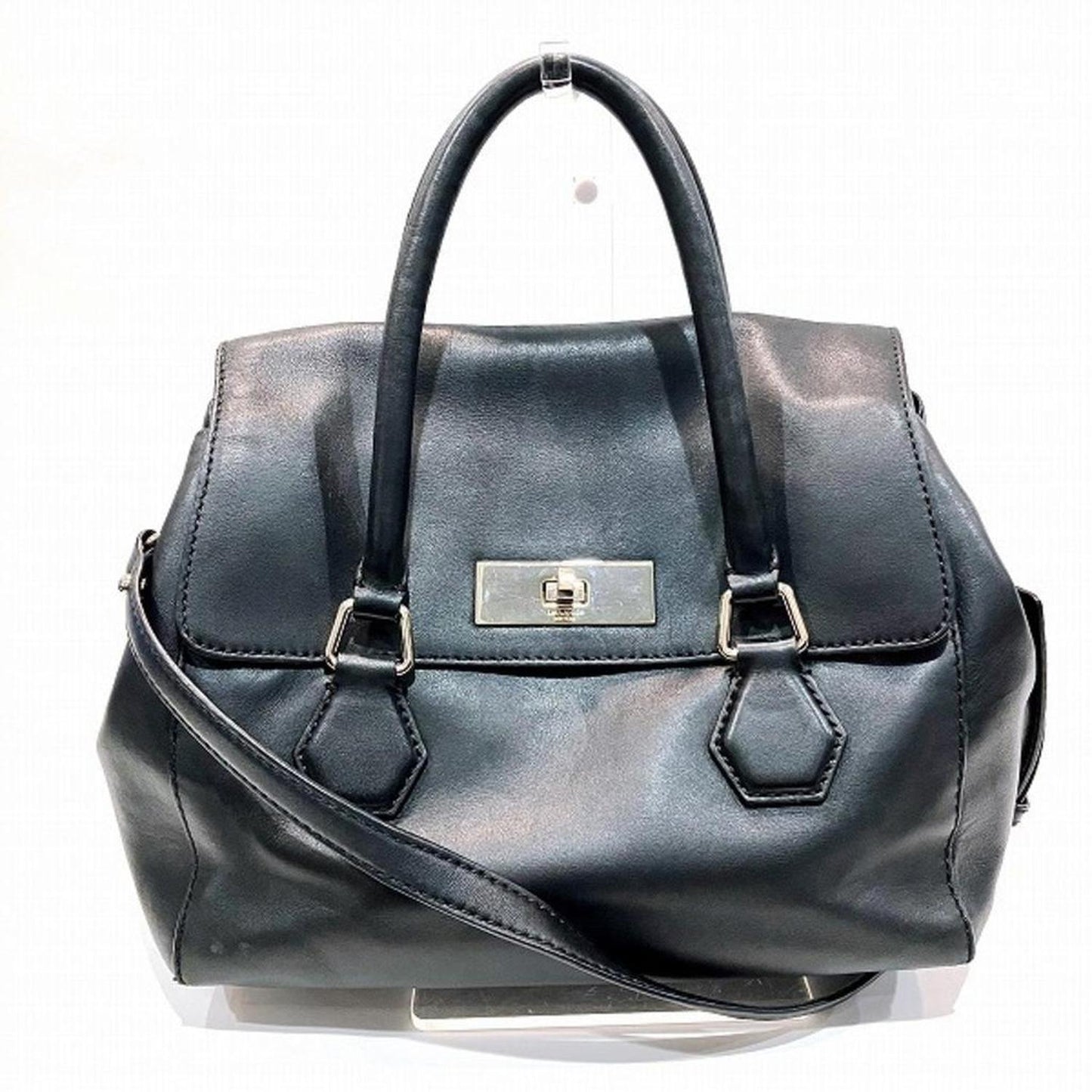 Leather Handbag Shoulder Bag (Pre-Owned)