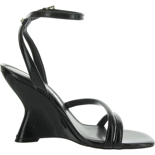 Womens Slip On Open Toe Ankle Strap