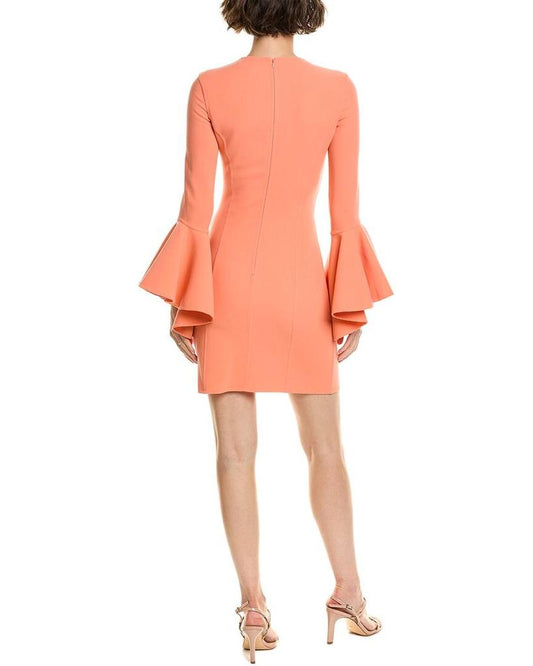 Crepe Wool-Blend Sheath Dress