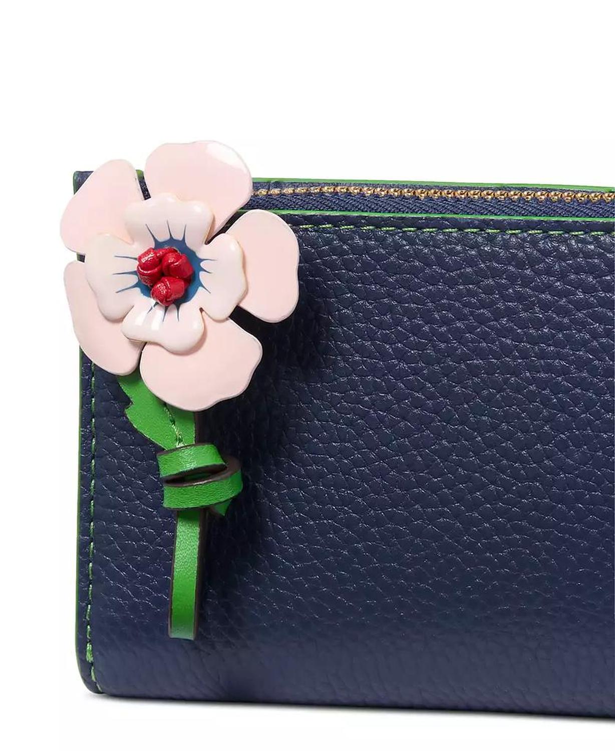 In the Garden Small Leather Slim Bifold Wallet