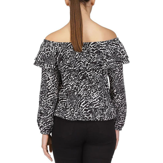 Womens Ruffled Off The Shoulder Blouse