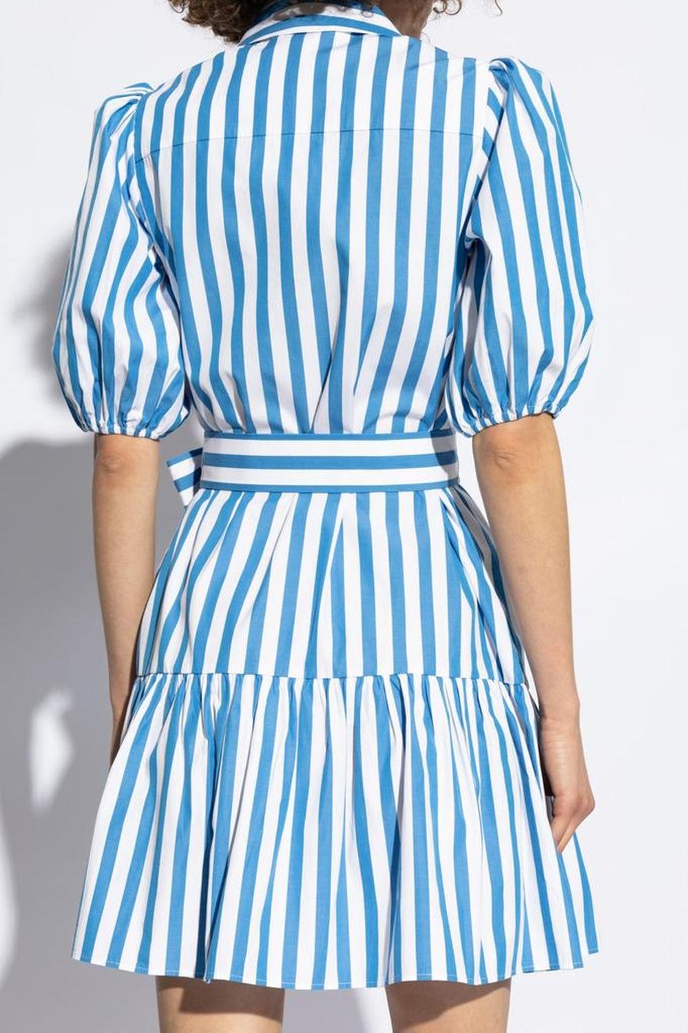Kate Spade Striped Puff Sleeve Dress