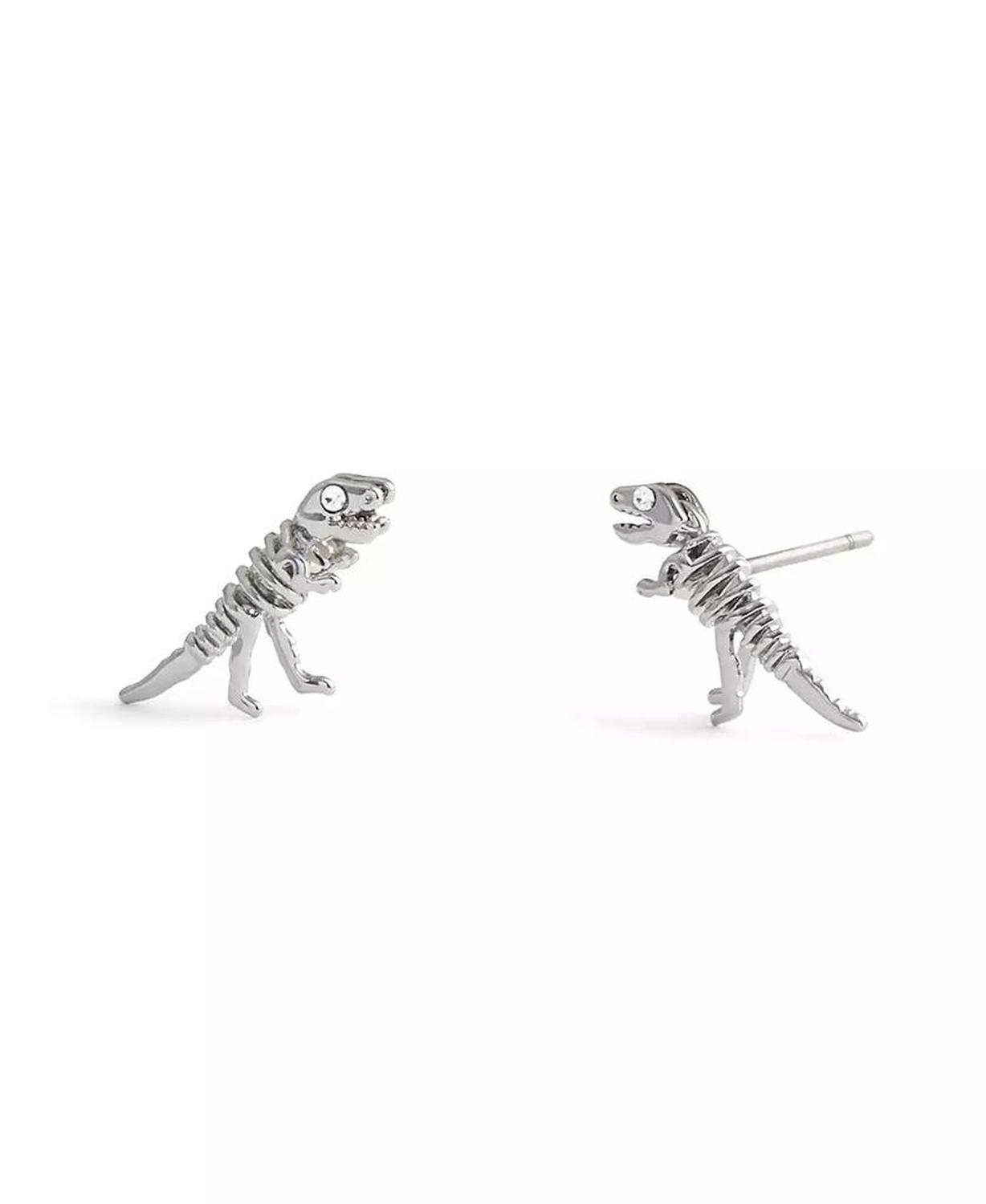 Faux Stone Signature Skeletal Rexy Stud Earrings