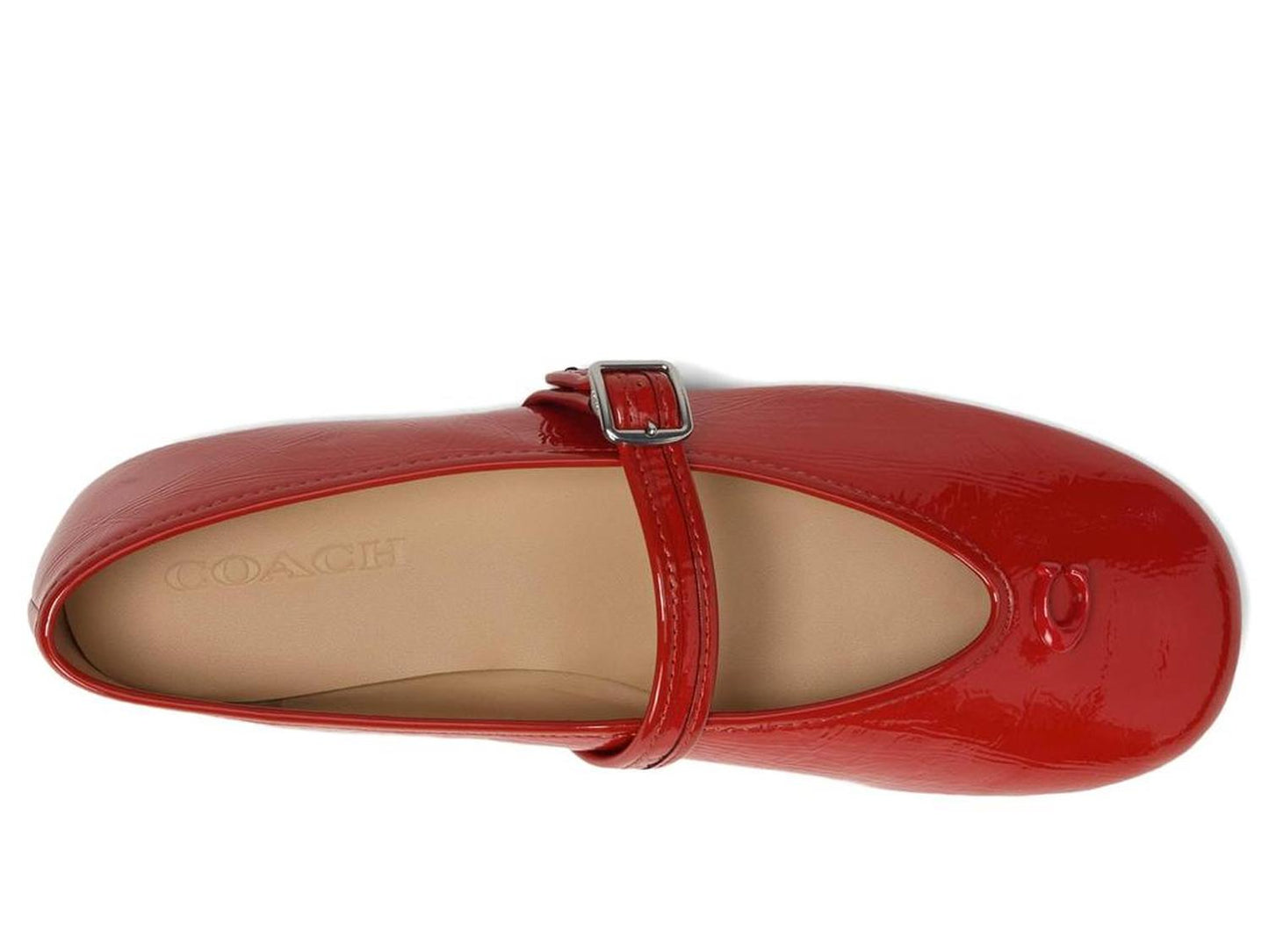 Sculpted C Crinkle Patent Leather Soft Mary Jane