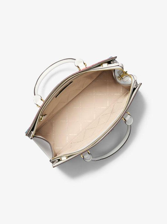 Sheila Medium Rainbow Signature Logo Satchel