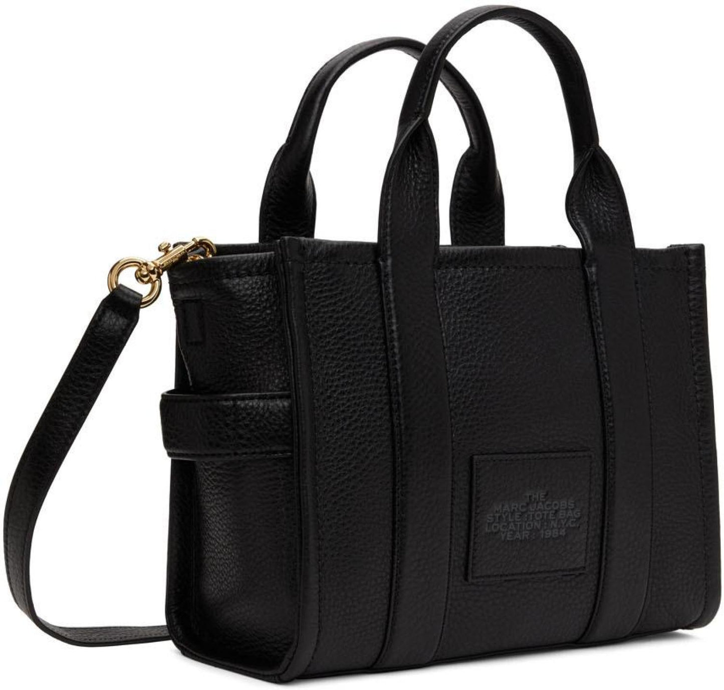 Black 'The Leather Mini Tote Bag' Tote