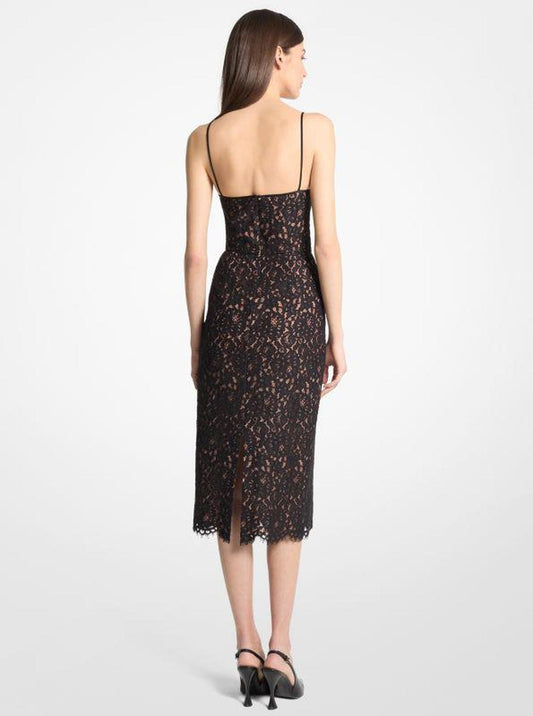 Corded Floral Lace Slip Dress