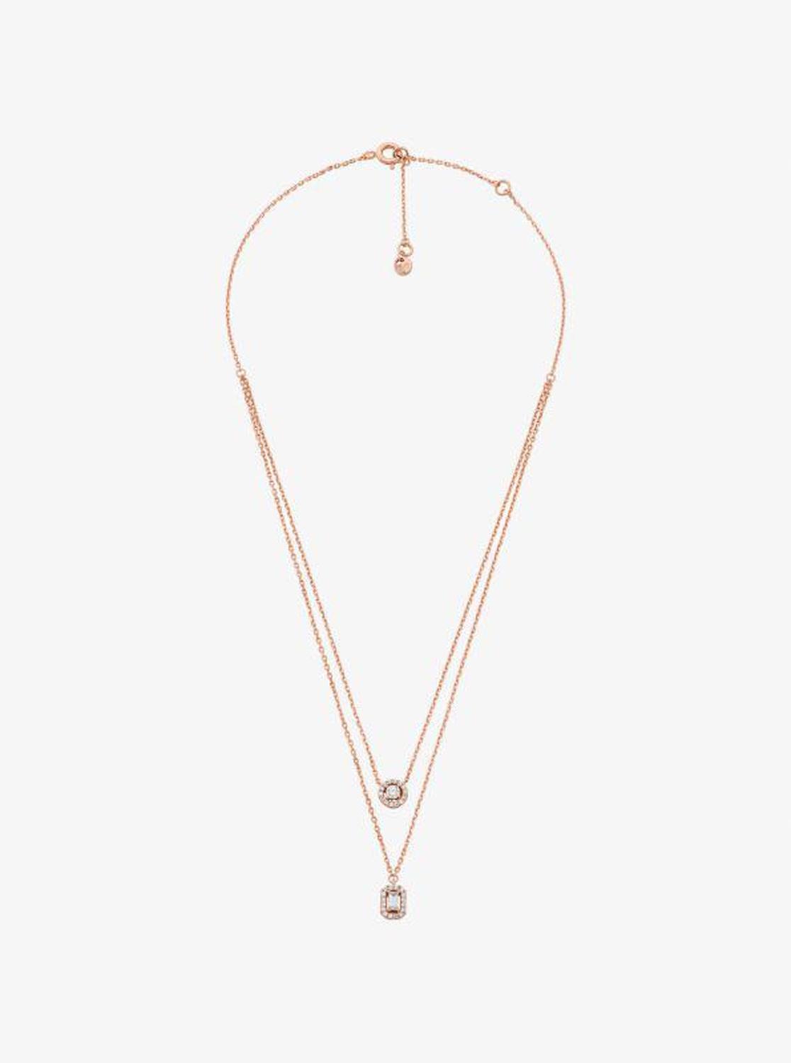 Precious Metal-Plated Double Layered Necklace