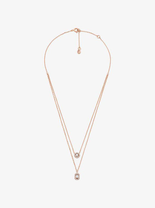 Precious Metal-Plated Double Layered Necklace