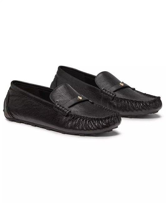 Women's Flower Stud Round Toe Moccasin Loafers