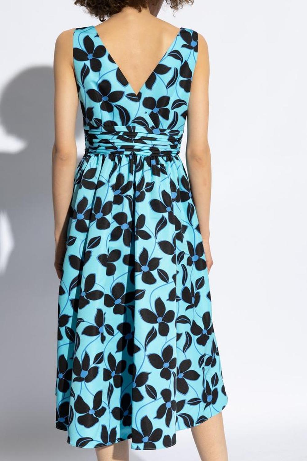 Kate Spade Floral V-Neck Midi Dress