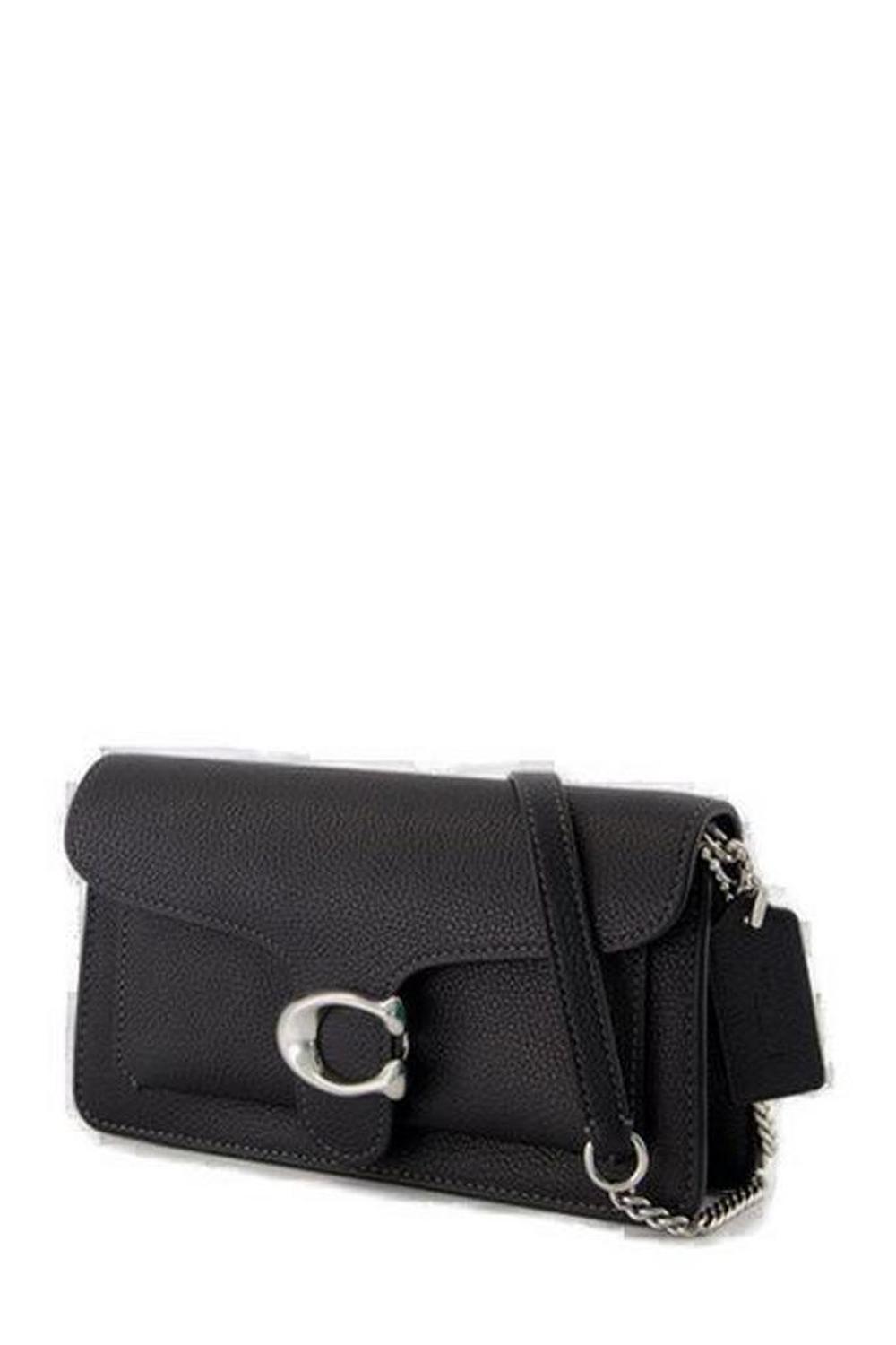 Coach Tabby Logo Plaque Chained Clutch Bag
