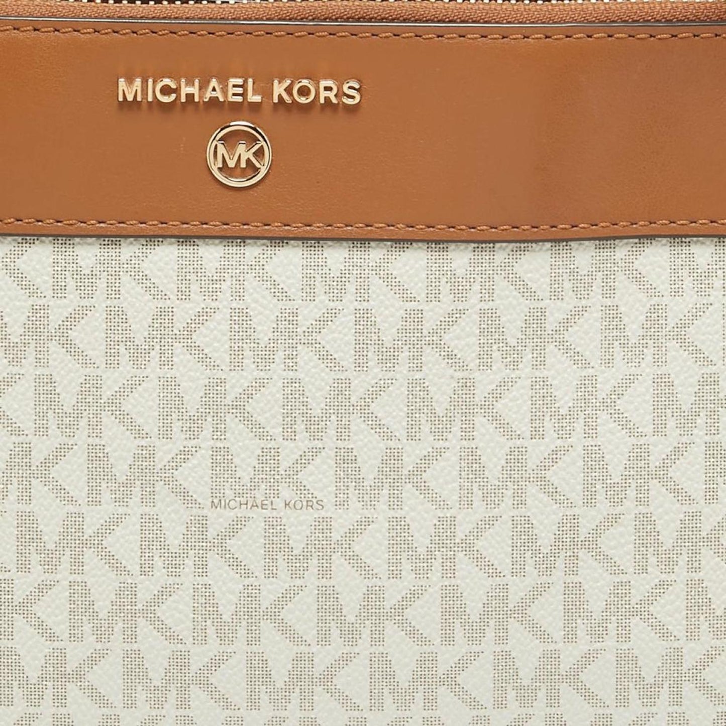 Michael Kors Signature Coated Canvas And Leather Small Susan Tote