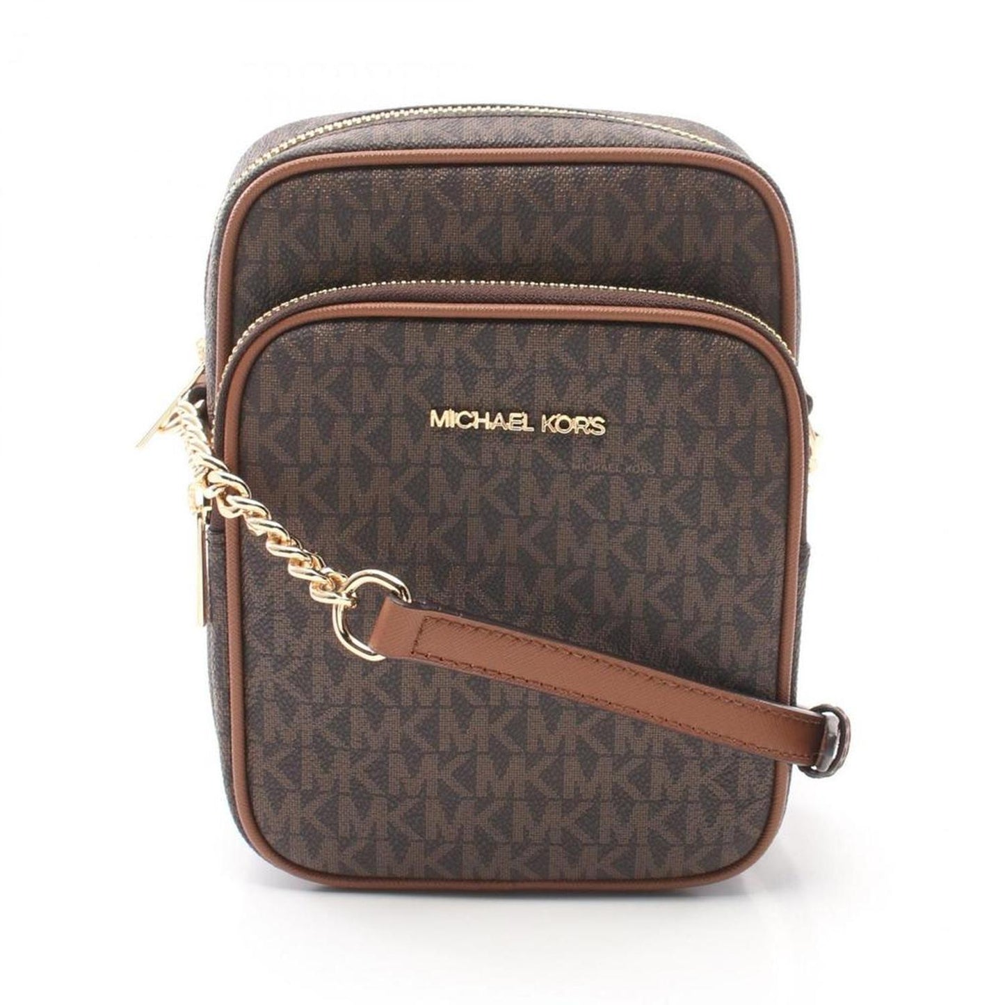 Coated Canvas Leather Shoulder Bag (Pre-Owned)