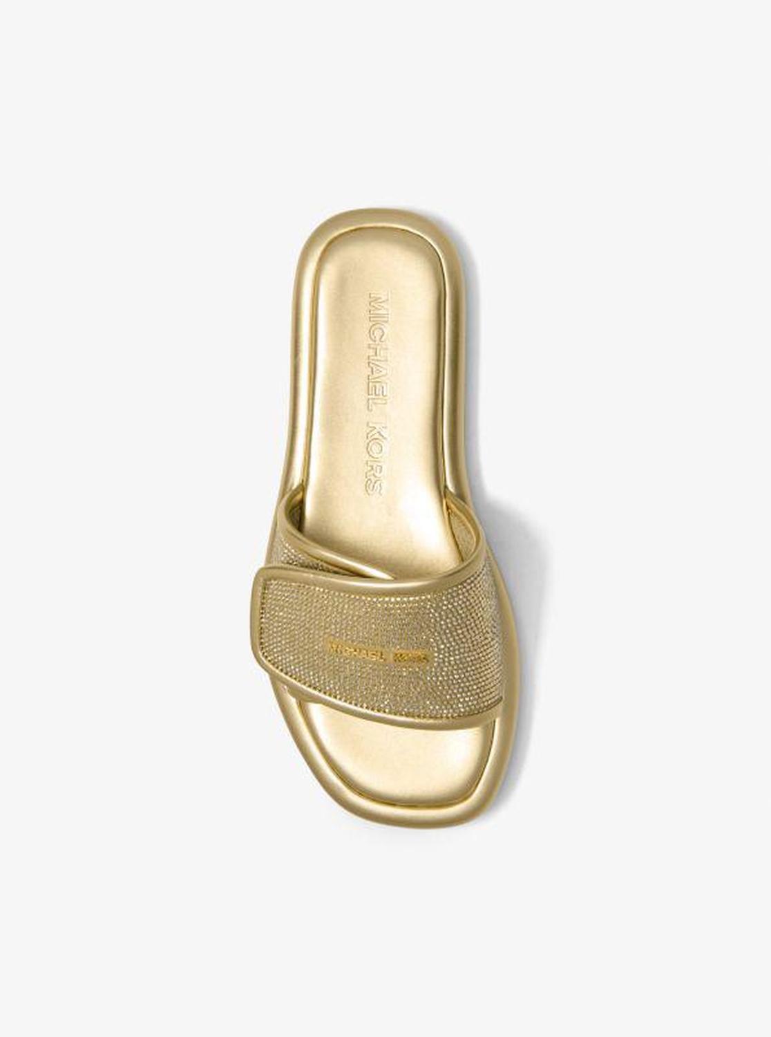 Suki Embellished Metallic Slide Sandal