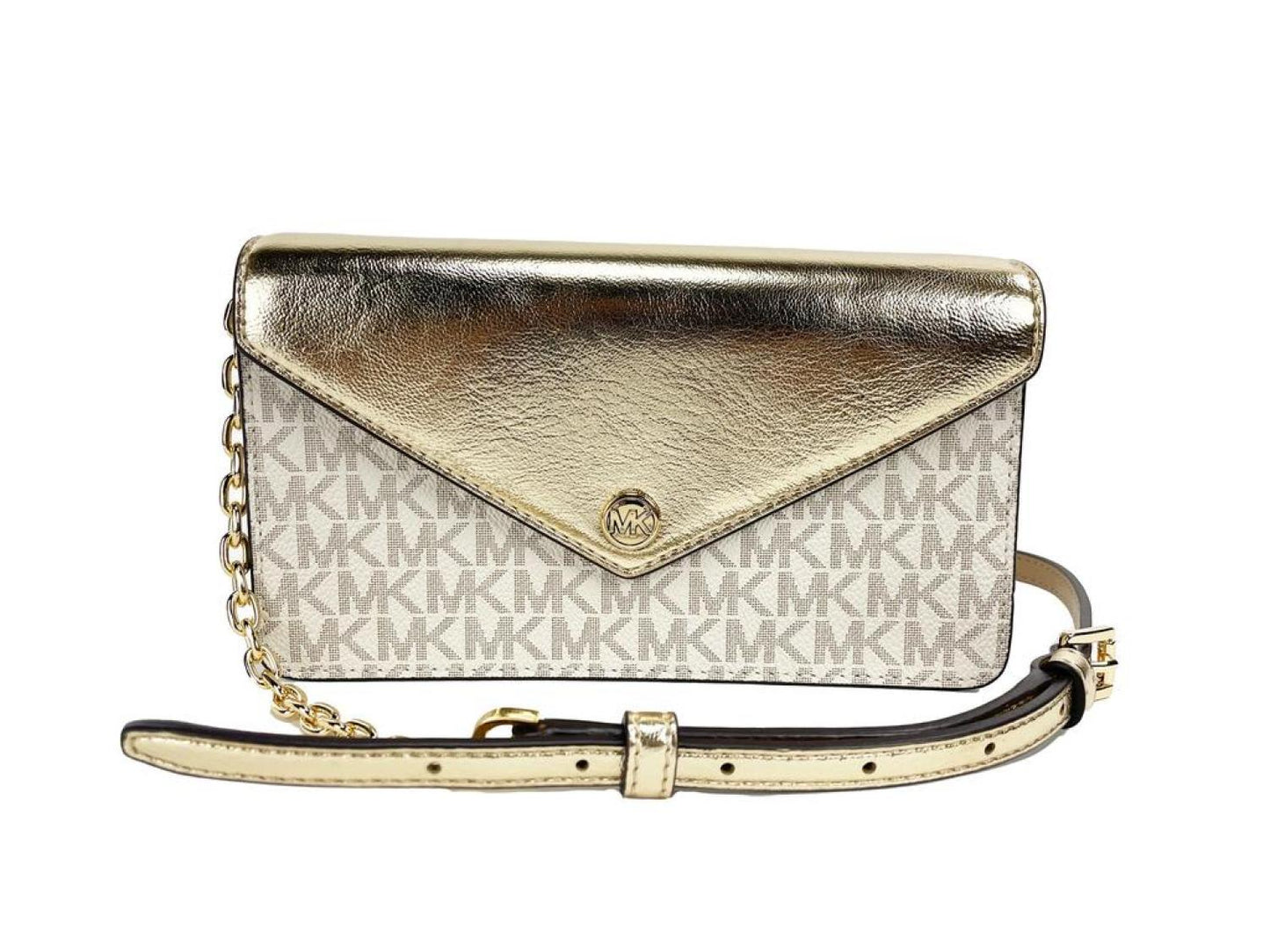 Michael Kors Jet Set Travel Pale Small Flap Clutch Crossbody Women's Bag