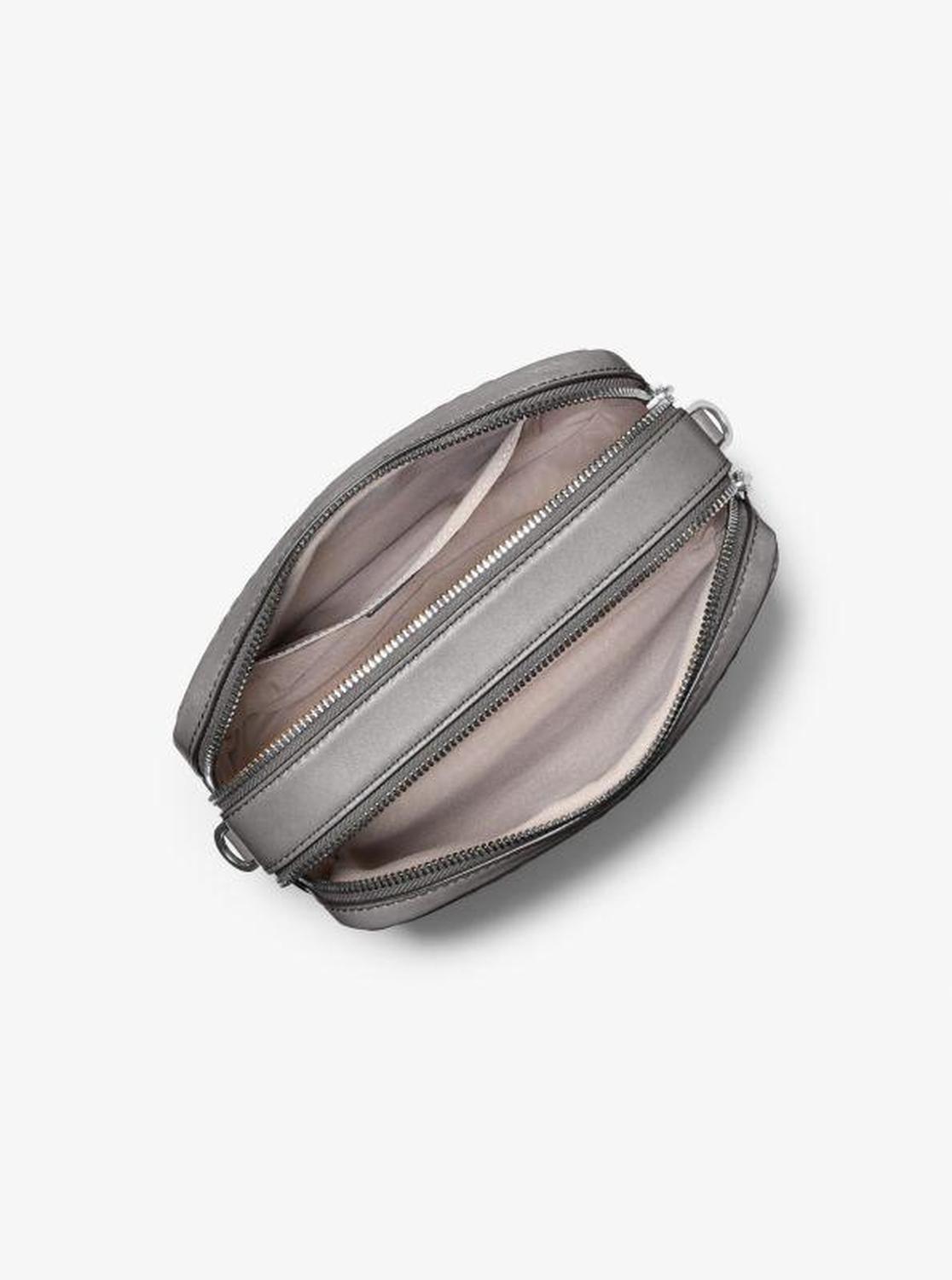 Bryant Medium Burnished Leather Camera Crossbody Bag