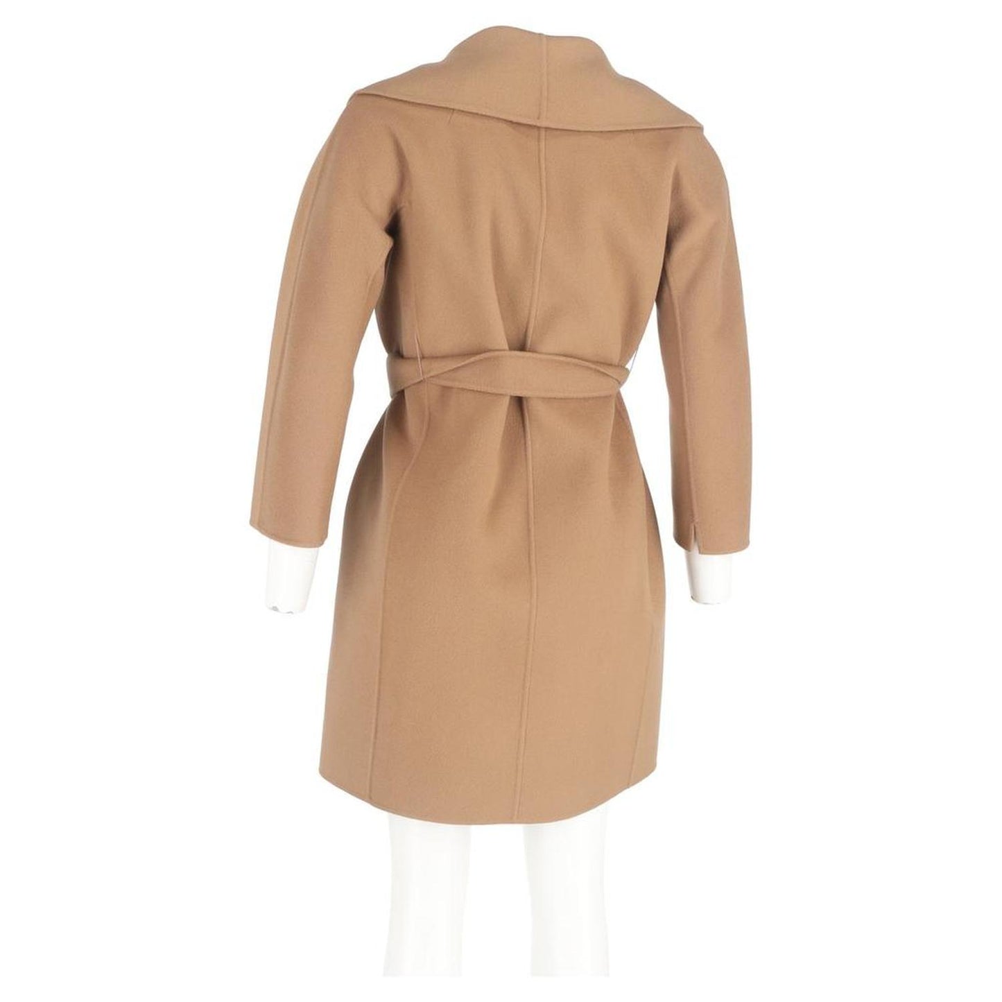 S Belted Shawl Coat in Brown Cashmere