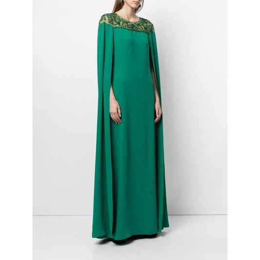 Embroidered Cape Dress