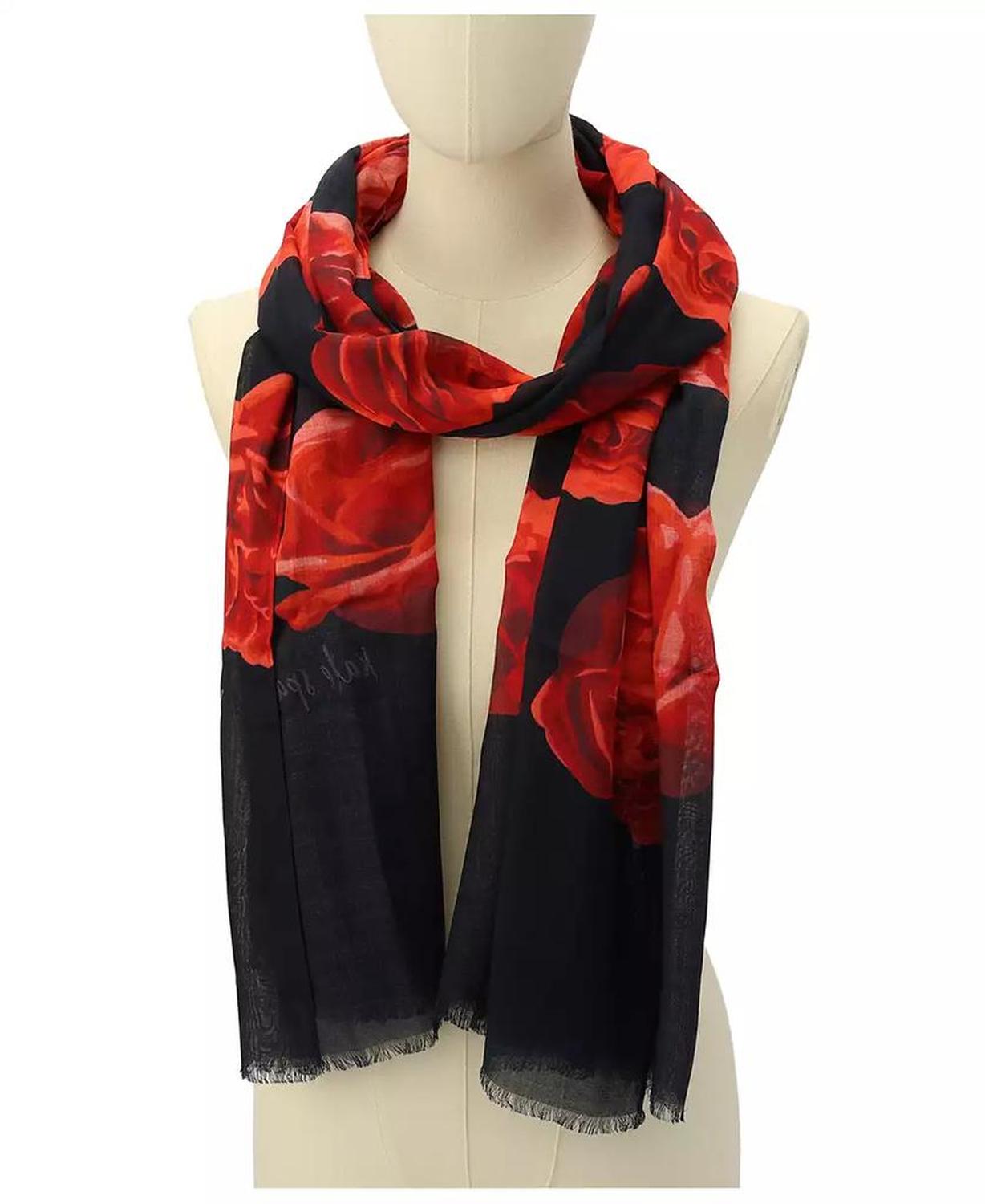 Women's Charming Rose Oblong Scarf
