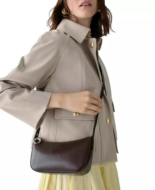 Halo Small Glazed Leather Crossbody Bag