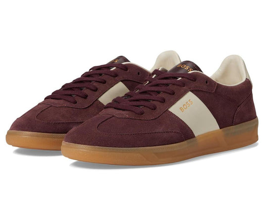 Suede Leather Block Low Profile Sneakers