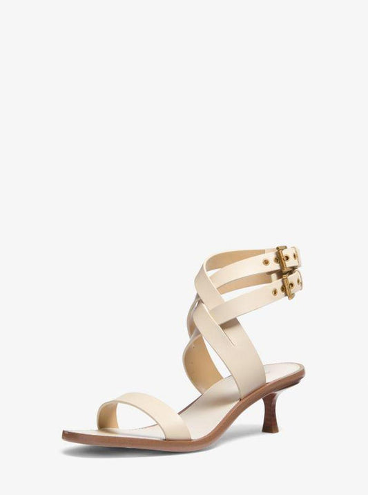 Irene Leather Kitten Heel Sandal