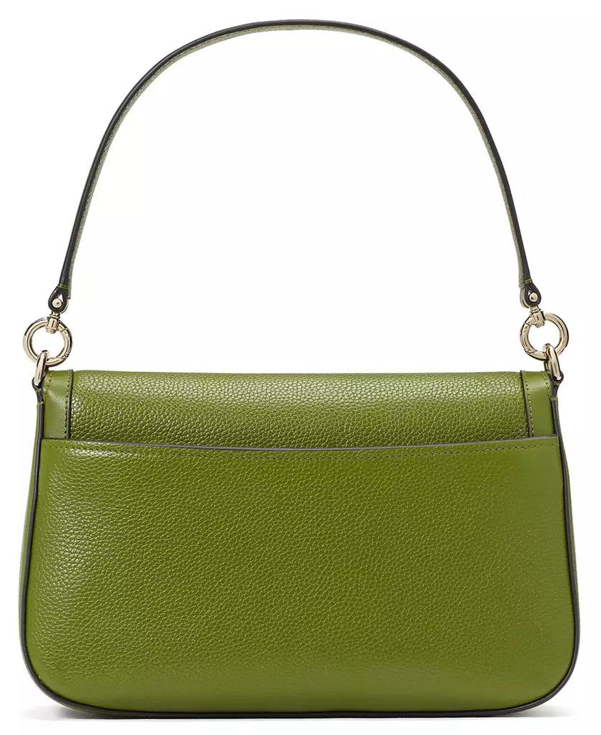 Hudson Pebbled Leather Flap Small Shoulder Bag