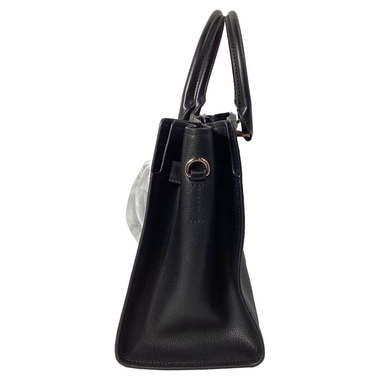 Hamilton Medium Satchel in Black Leather