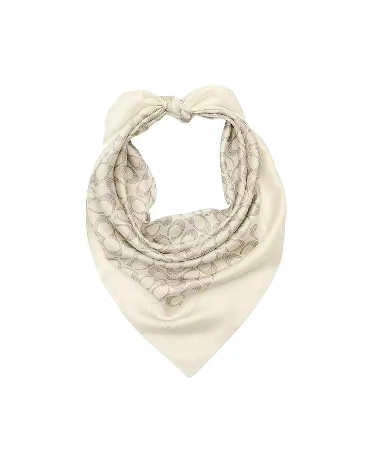 Women's Textured Signature Print Silk Square Scarf