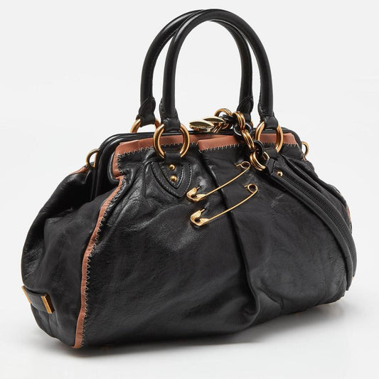 Marc Jacobs Leather Safety Pin Stam Satchel