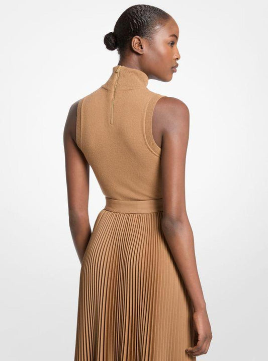 Stretch Cashmere Turtleneck Bodysuit