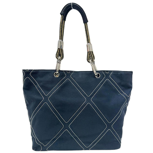 Chanel Coco Mark Canvas Tote Bag (Pre-Owned)