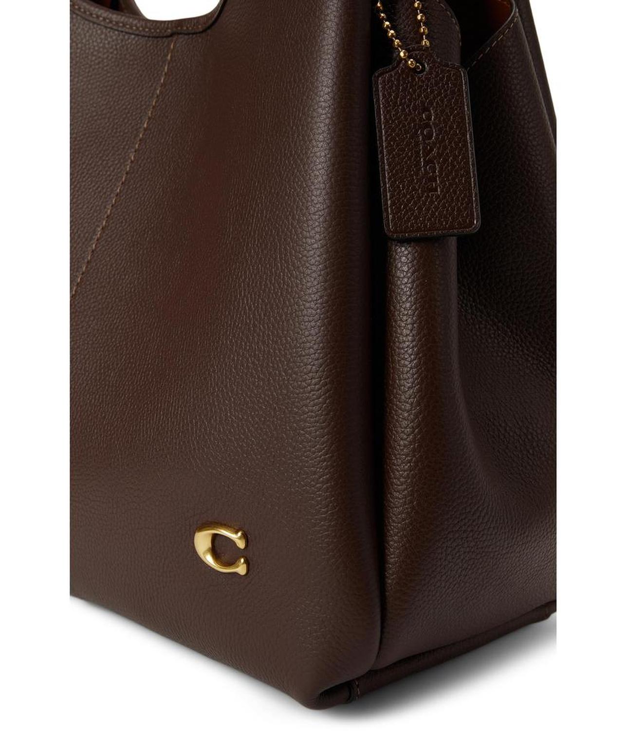 Polished Pebble Leather Lana Shoulder Bag