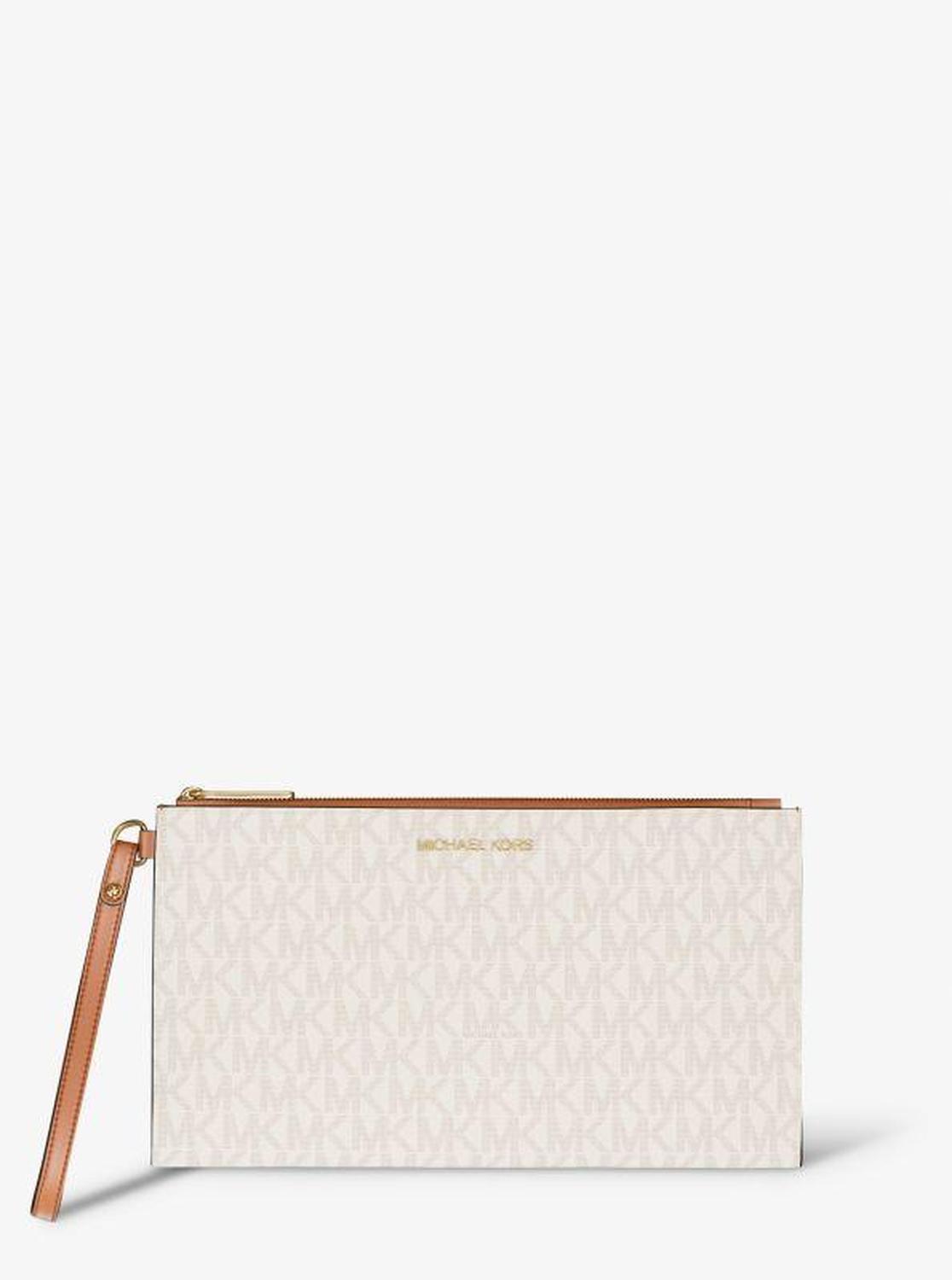 Jet Set Large Signature Logo Wristlet