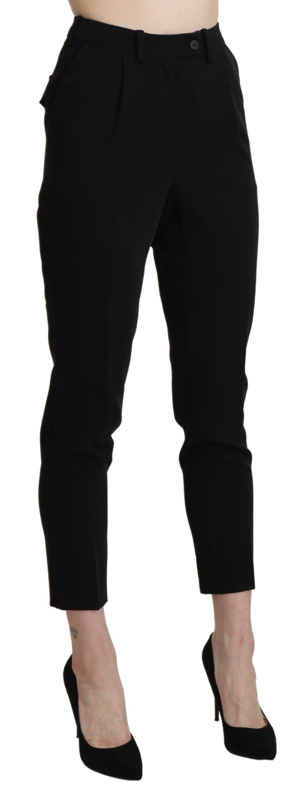 BENCIVENGA Chic High Waist Skinny Cropped Trousers