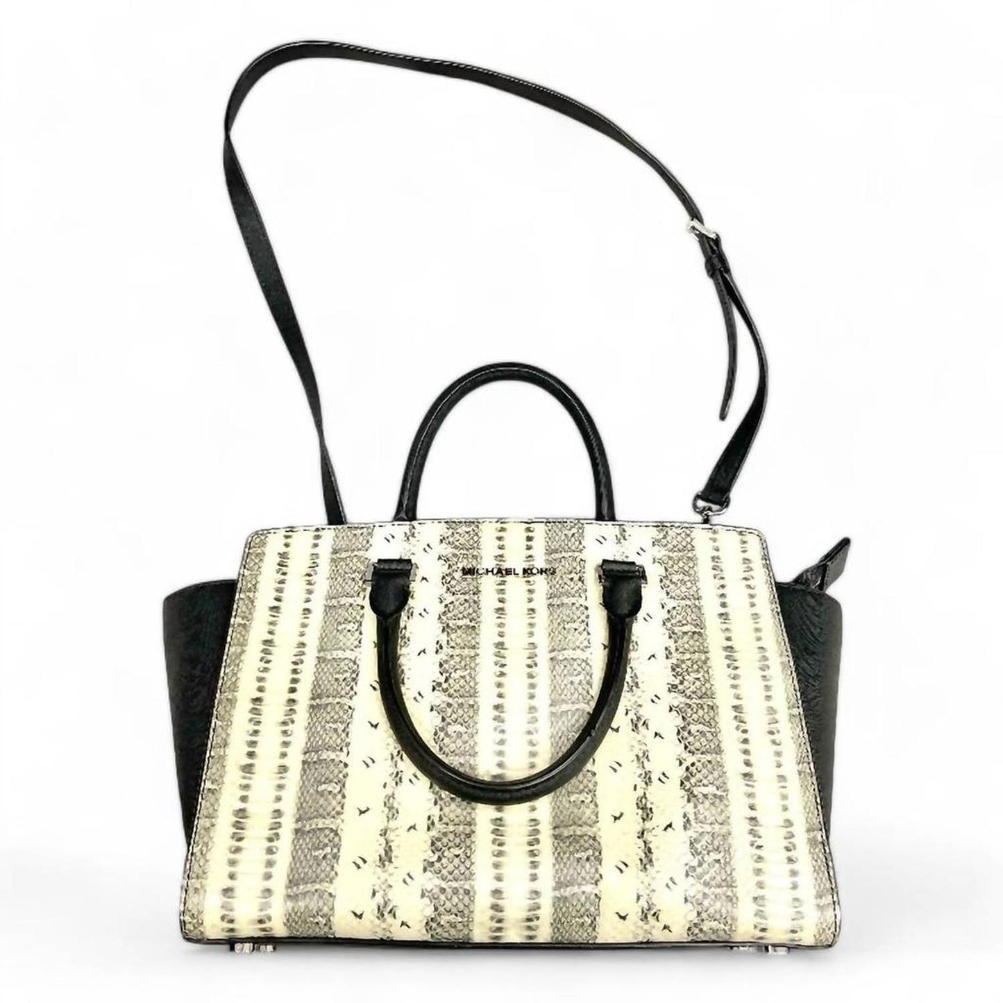 Pre-Loved Large Selma Bag In Snakeskin & Black
