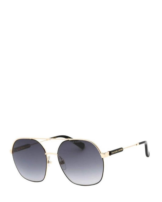 Women's Aviator Gradient Sunglasses In Gold Black / Dark Grey