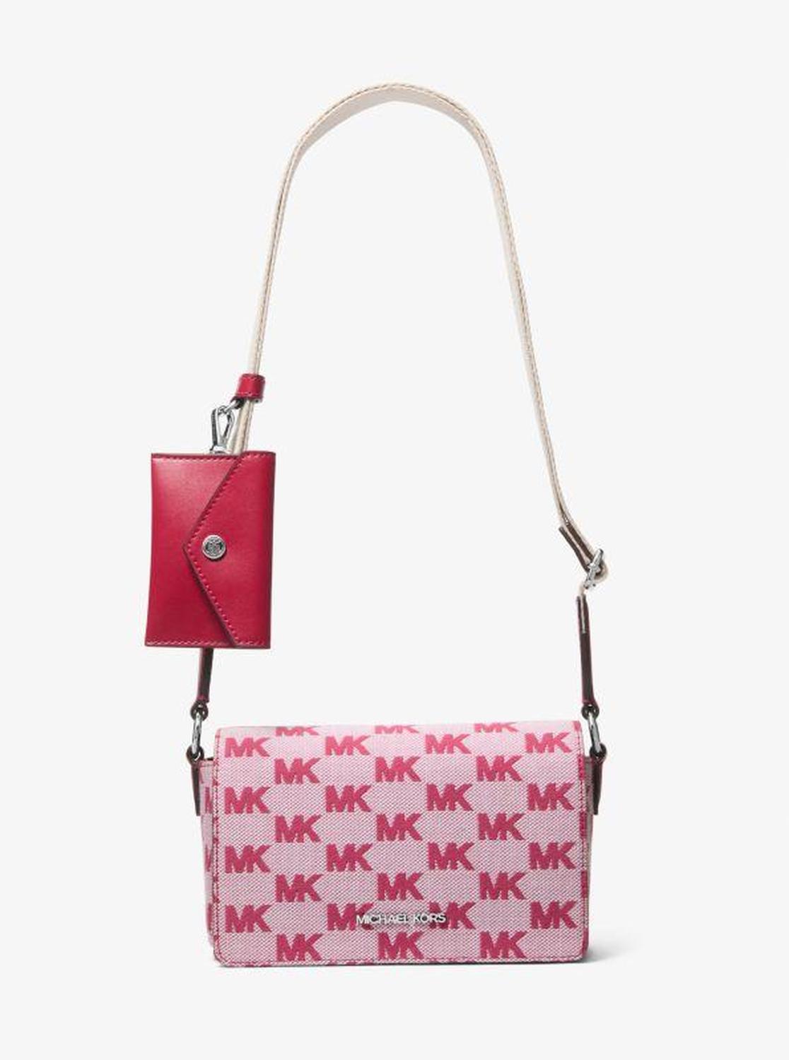 Vincent Small Logo Jacquard Crossbody Bag with Card Case