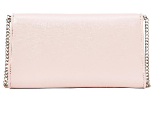 Morgan Bow Embellished Patent Saffiano Leather Envelope Flap Crossbody