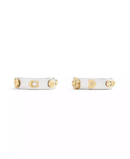 Signature Tea Rose Huggie Hoops Earrings