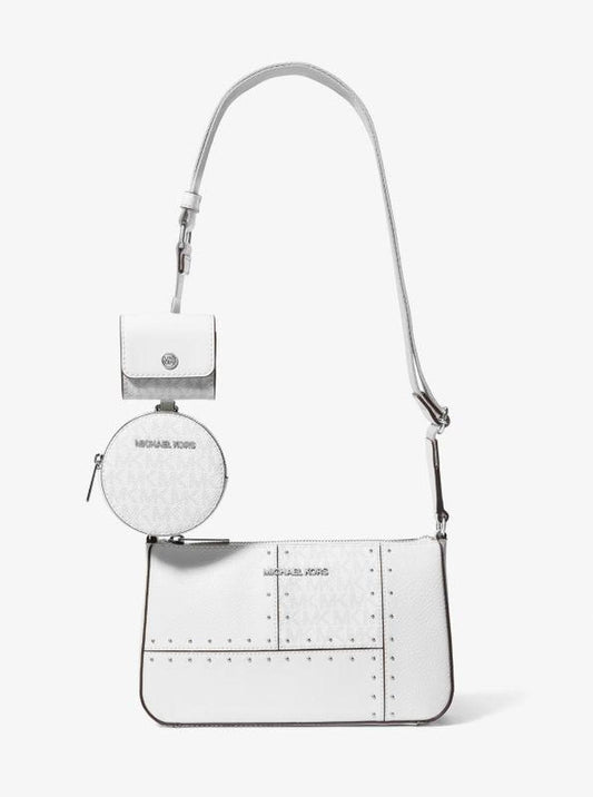 Jet Set Travel Small Metallic Patchwork and Signature Logo Crossbody Bag
