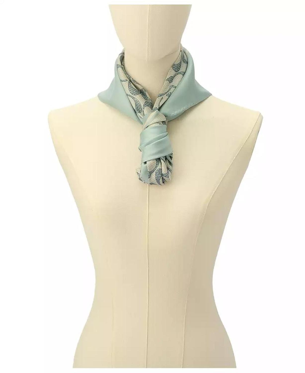 Textured Signature Print Silk Square Scarf
