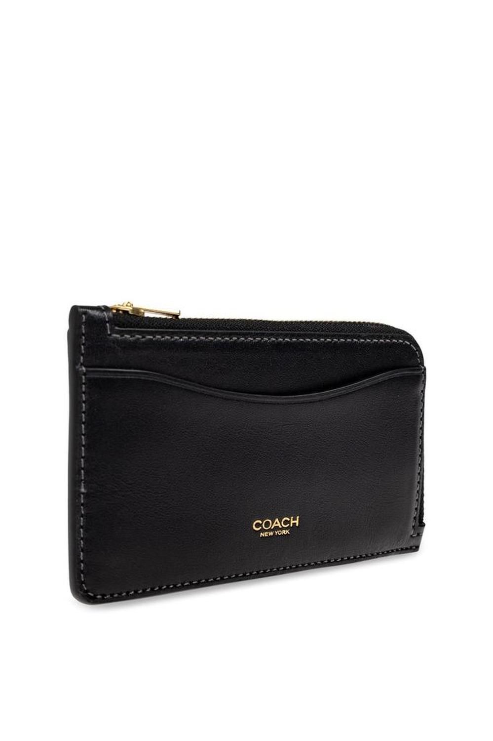 Coach Logo Detailed Zip-Up Wallet