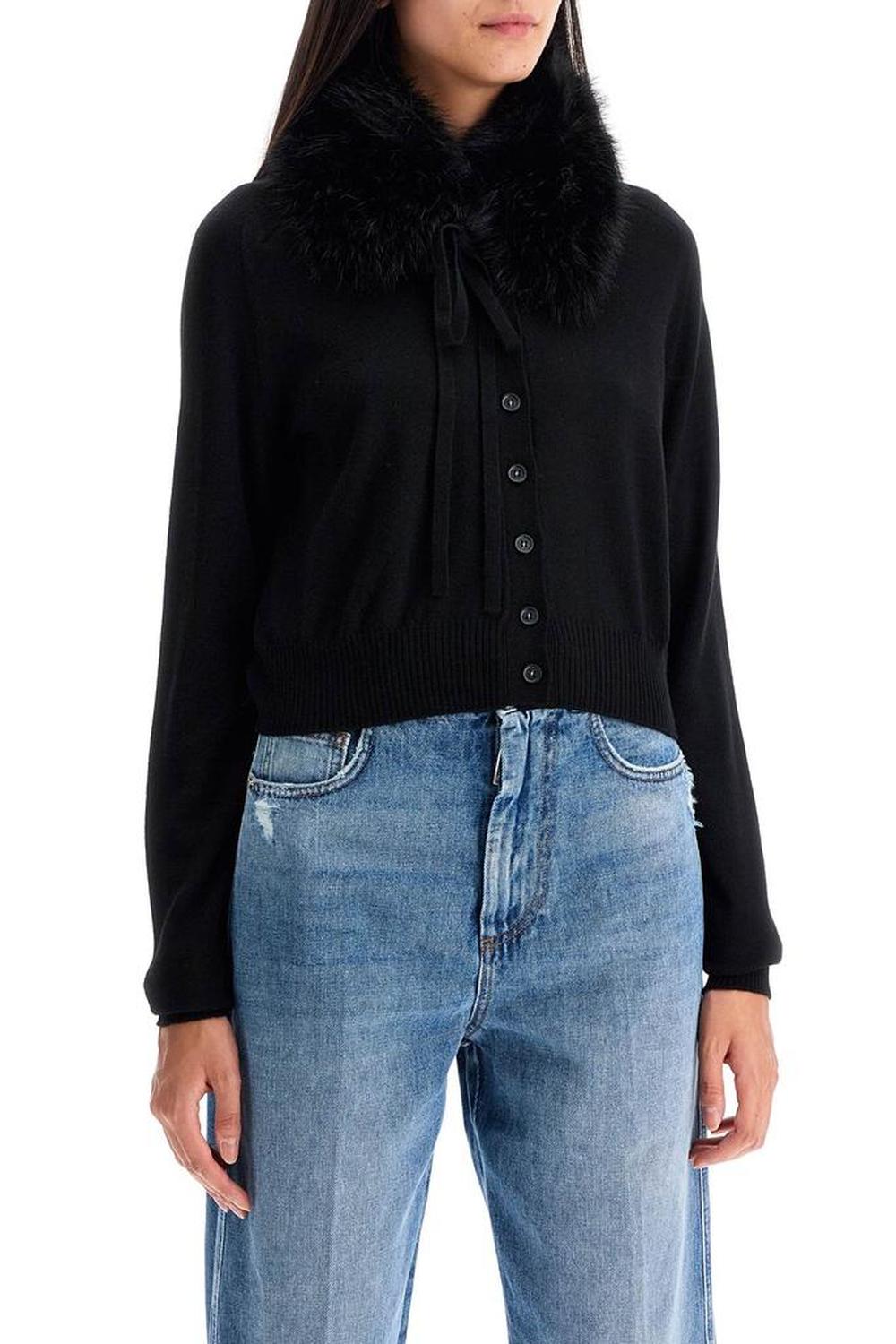 Detachable Collar Cardigan