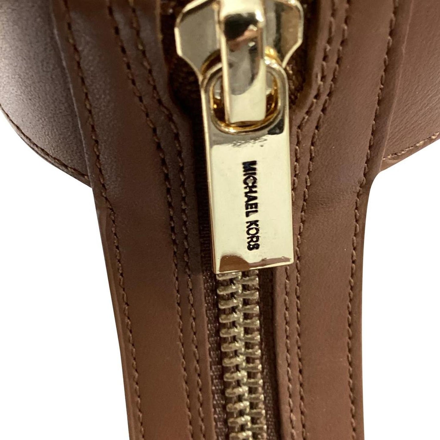 Berkley Block-Heel Sandals in Luggage Brown Leather